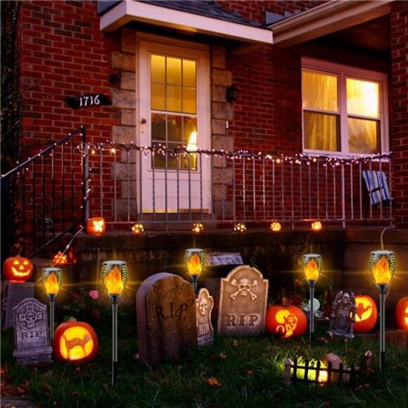 Solar Halloween Lights Outdoor(Super Larger Size & Upgraded Vivid Flame) - Picture 9 of 14